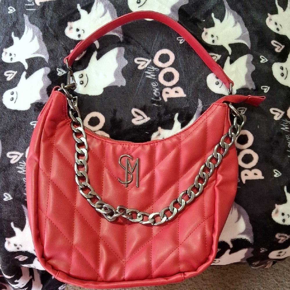 Steve Madden Coral Quilted Shoulder Bag with Chain